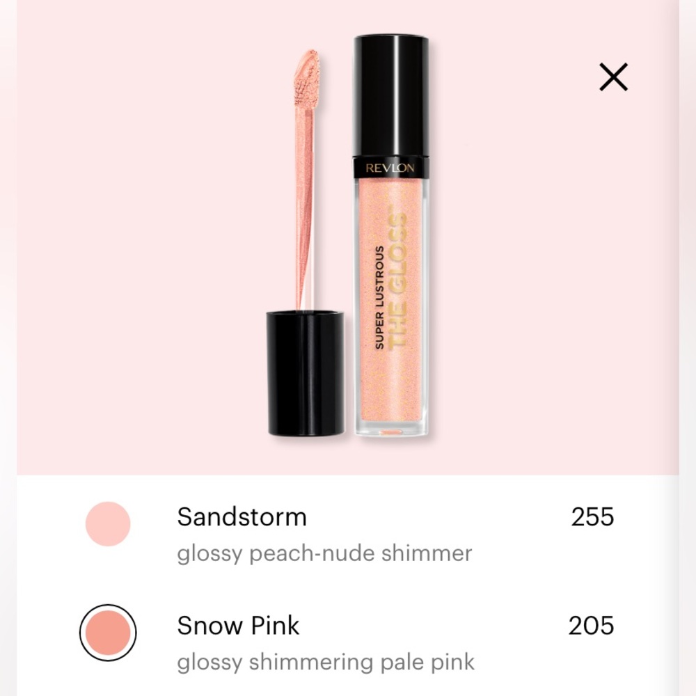 NWT Revlon Super Lustrous Lip Gloss in Snow Pink 205